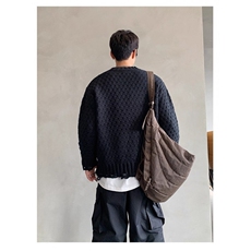 美式复古秋冬季刮烂破洞设计男女休闲圆领毛衣宽松百搭针织衫上衣，男装针织衫/毛衣，星座516A