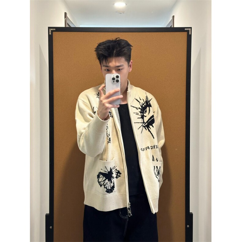 【有货】5504CC-特P58手稿开衫毛衣外套男情侣针织衫线衣,男装针织衫/毛衣,星座1007（原301D）