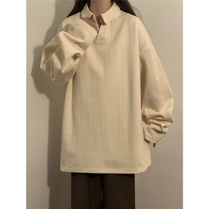 ！春季新款打底衫外套美式老钱风麦穗T恤Polo衫上衣男103-P38,女装大码女装,电商C213(原B265)