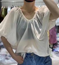 新款洋气V领后背系绳小心机小衫，其它，L·H·X