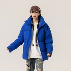 冬季新款钻石格潮流纯色立领加绒加厚羽绒服保暖外套ESY0211-P200，男装羽绒服，电商B306