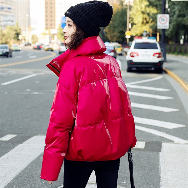 欧洲站短款羽绒服女2024年新款冬季亮面免洗小个子洋气外套白鸭绒,女装羽绒服,辉之琳