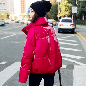 欧洲站短款羽绒服女2024年新款冬季亮面免洗小个子洋气外套白鸭绒图片