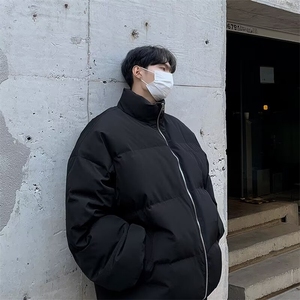 F68-P80 秋冬日系复古潮流宽松保暖棉衣立领百搭面包服外套男图片
