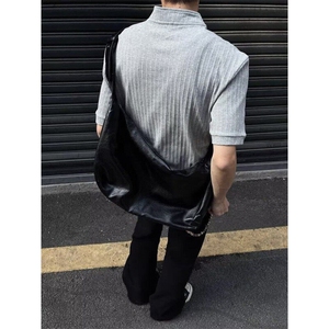 透气圆领基础针织短袖亨利衫男 W9图片