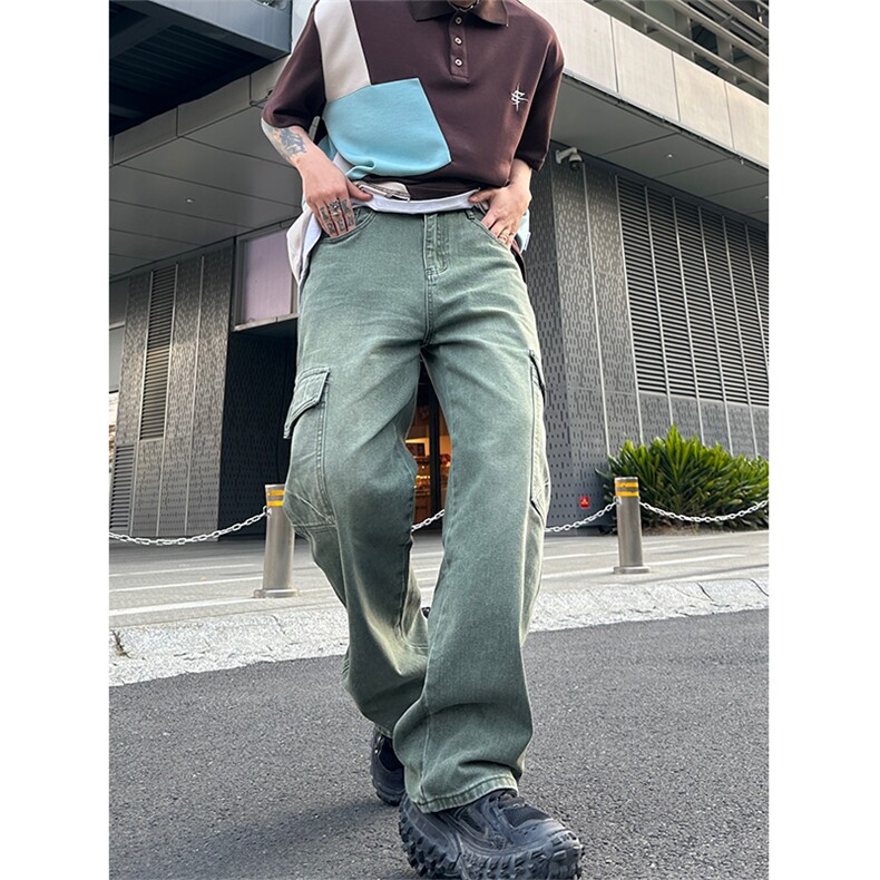 新款重工水洗做旧个性潮牌牛仔裤男高街美式大码牛仔控89,男装牛仔裤,星座301D-4(原星座1004-4）