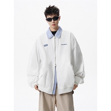 网图现货美式复古假两件翻领棒球服夹克外套中性风RJ9001-P75，男装夹克，星座1005-4