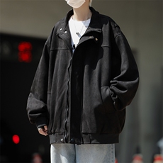 高品质港风秋款男夹克工装织带麂皮绒双层休闲外套JK6677P65，男装夹克，星座1013-1