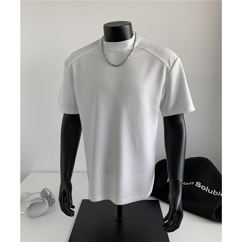 主推夏季新品2025玉米格半袖打底衫男士夏装短袖T恤上衣S408-特19，男装T恤，电商A233-1