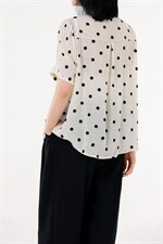 现货波点植绒衬衫，女装衬衫，尤鱼 YOOYUU