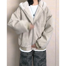 现货高品质美式高街冬季重磅座山雕大毛毛领pu皮棉衣男女加厚外套，男装皮衣，电商A443