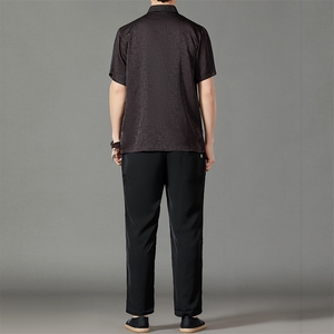 2026夏季薄款高端风中式短袖衬衫套装唐装汉服 HL23806-P108图片