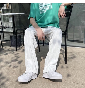 高街ins百搭休闲裤设计感小众垂感阔腿裤复古直筒裤子男GK262-P40图片