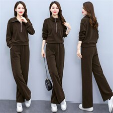 休闲套装女秋装2025年新款春装宽松显瘦洋气减龄女装两件套潮，女装套装/套裙，妙形