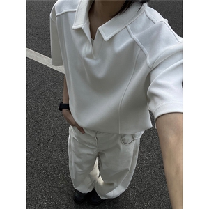 大货重磅POLO衫夏季短袖翻领半袖上衣cleanfit正肩t恤衫S419特28图片