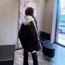 黑色外套女春秋2025新款棒球服男女宽松美式复古条纹飞行夹克上衣，男装夹克，星座1210-1