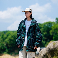 春秋户外冲锋衣男女同款防风防水连帽工装外套登山服夹克2481-P75，男装夹克，星座1403B