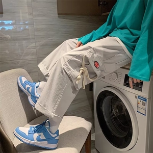 夏季高街工装裤男韩版潮牌宽松阔腿裤休闲百搭九分裤 K4297-P32图片