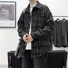 WX025-春秋款P55 加绒款P75小香风夹克外套男千鸟格时尚潮流,男装夹克,电商A320A,电商基地 WX025-春秋款P55 加绒款P75小香风夹克外套男千鸟格时尚潮流,男装夹克,电商A320A,电商基地