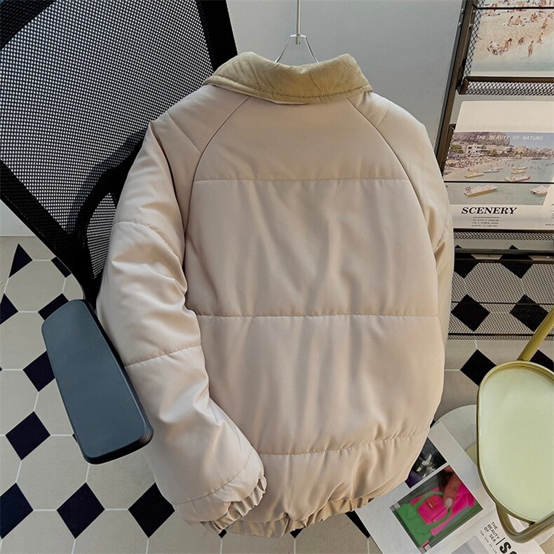 复古日系翻领工装加厚保暖棉袄外套男冬季情侣棉服潮牌,男装棉衣,星座1013