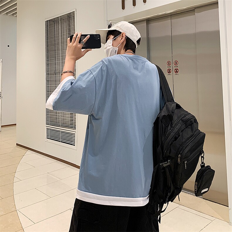 2025夏新款文艺ins简约新款时尚短袖T恤T220P30,男装T恤,星座1108