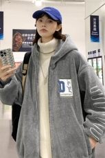 2024冬上新中性加绒时尚棉衣羊羔绒连帽外套男女992-P110控价158，男装棉衣，电商A441-1