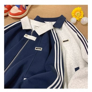 J9865-P53新款潮牌休闲宽松情侣款港风夹克外套,贴衣裤穿搭夏天休闲图片