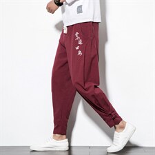 风春季男士盘扣宽松刺绣休闲裤束脚哈伦裤男长裤运动裤M78P55,女装休闲裤,钱塘788(原4013)