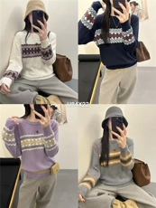 2025年秋季时尚百搭通勤简约休闲通勤套衫，女装针织衫/毛衣，森墨