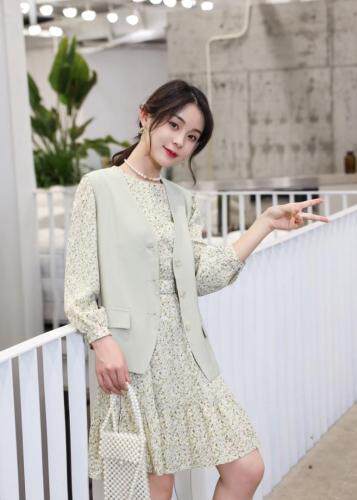 【现货】春季新款碎花连衣裙/西装马甲，女装连衣裙，笑思源