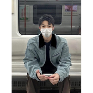 网图有货 底特律夹克男女春秋巴恩风解构拼接翻领外套 A1197-P70图片