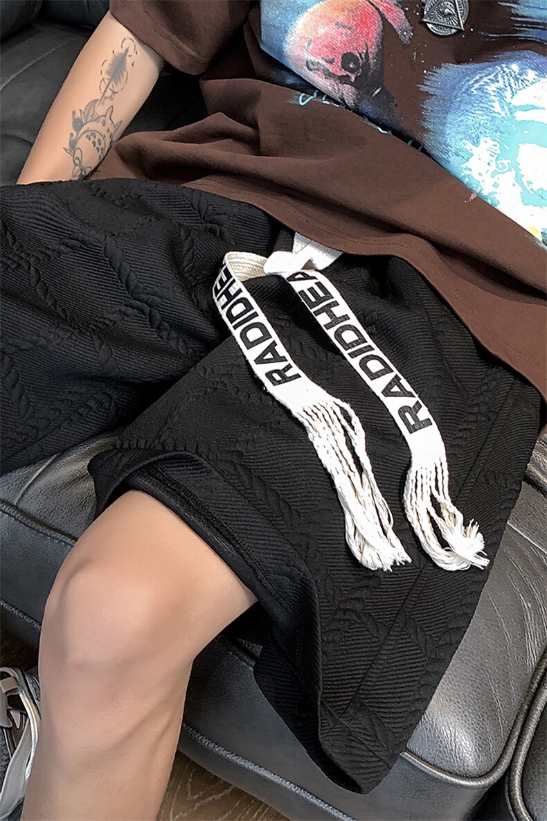 夏高街篮球华夫格短裤男肌理美式宽松休闲五分裤XZ514-2-1523-P38,男装牛仔裤,星座514-2(原B239)