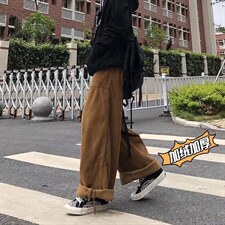 日系灯芯绒裤子男春秋潮牌复古休闲裤加绒款AJ377P40常规30，男装休闲裤，星座1116-2