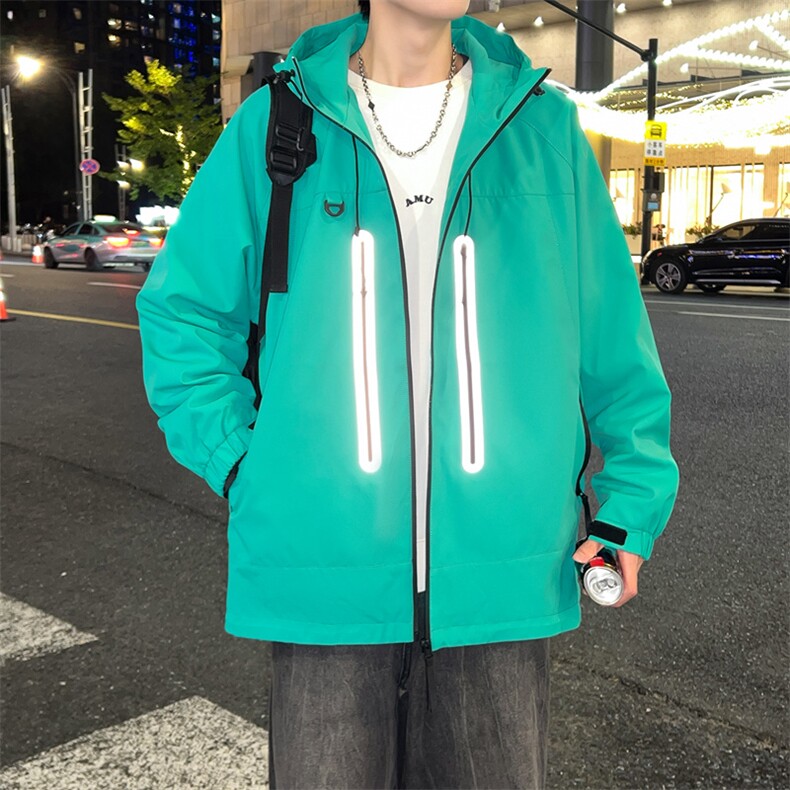 冲锋衣外套男2025春季新款宽松连帽休闲工装夹克潮流A259-P78,男装夹克,星座308B-2