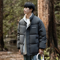 冬季立领仿羊羔毛棉衣男士休闲棉服潮流印花棉袄A266-WMY609-P70，男装棉衣，电商A266