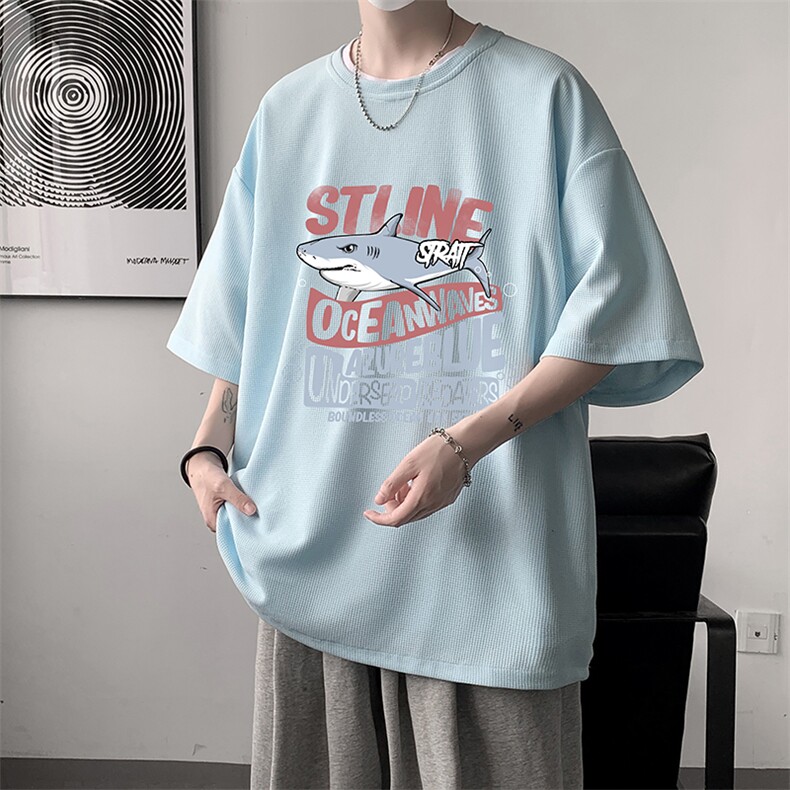 华夫格t恤男短袖男大码五分袖大皂风HT73331-P22,男装T恤,电商A040