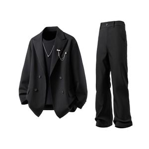 1西服胸针96%聚酯纤维4%氨纶M-5XL大码XF78145P85西裤XF78151P45图片