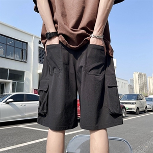 夏装短裤男潮牌工装短裤宽松休闲潮流外穿百搭韩版五分裤D284/P40图片