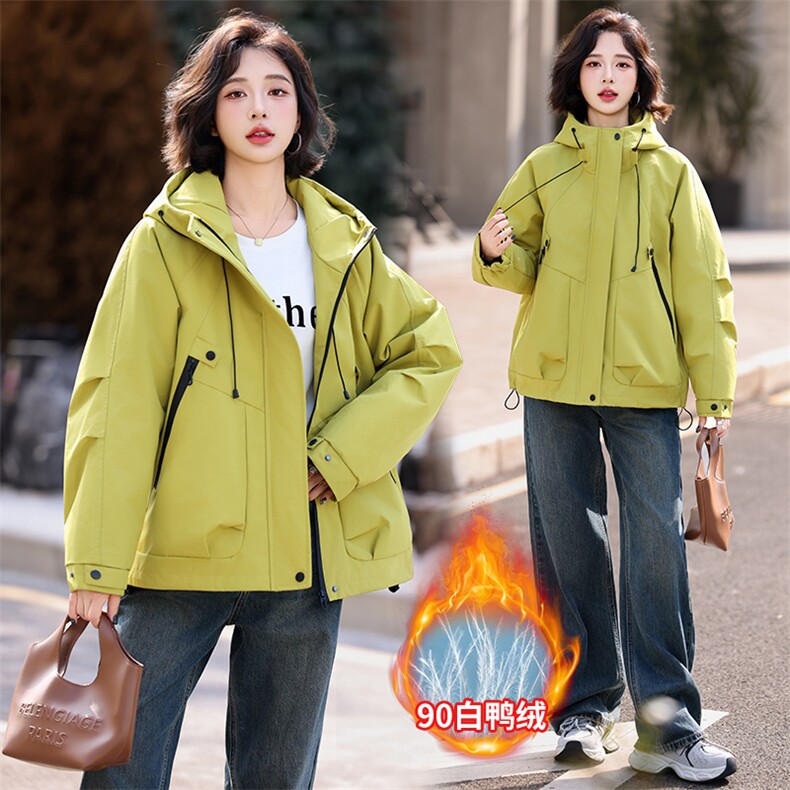 现货现货派克羽绒服女短款冬季2024新款宽松欧货冲锋衣外套现货！,女装羽绒服,一安秀