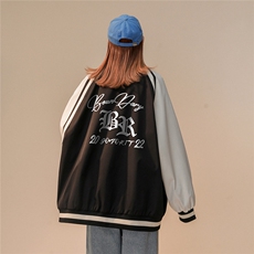 中性风22秋季新品美式复古时尚潮牌印花夹克外套JK883P65控88，男装夹克，A247A