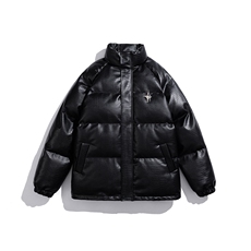 白底鳄鱼纹可拆卸双四角芒星胸针设计休闲棉衣男MY77734P128控168，男装棉衣，星座227-7