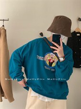 秋天怎么可以少的了卫衣呢？必须安利的。印花都是直喷的，女装卫衣/绒衫，molly fits