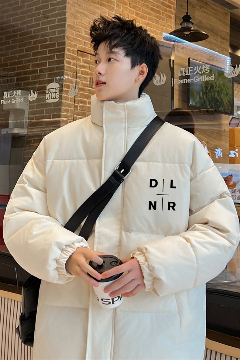 ！2023冬季新款男士立领棉衣简约字母印花棉服外套MY122P70,男装棉衣,电商B220