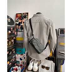 高品质牛仔条纹衬衫潮牌长袖衬衣潮流宽松休闲外套CS017-P30，男装衬衫，星座301C-5