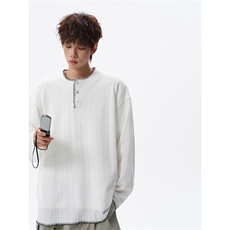 现货新款T26001-P38特控78大码中性撞色长袖卫衣T恤，男装T恤，电商D232