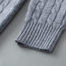 2025百搭时尚简约半高拉链开衫羊绒衫，男装羊绒套衫，忠诺羊绒