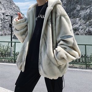 2020冬季新款羊羔毛外套男棉衣潮流宽松棉服棉袄mj372-p165图片