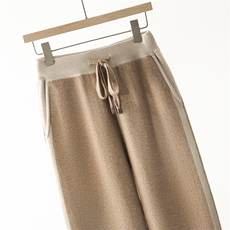 2025秋冬百搭时尚简约两侧竖条加厚直筒裤，男装休闲裤，盛欣羊绒