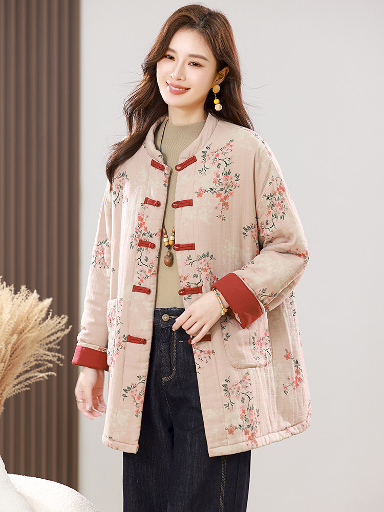 2025冬装新款修身保暖时尚菱形格连帽个性女士棉服外套,女装棉衣/棉服,江忆布依