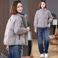 2025年冬季新款时尚拼色显瘦棉服现货，女装棉衣/棉服，婷思杰（原婷想服饰）